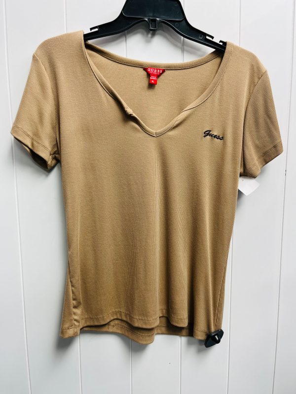 Top Short Sleeve Basic By Guess In Brown, Size: Xl Cheap