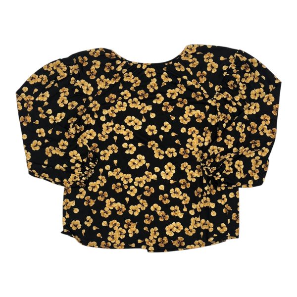 Blouse Ls By Ava & Viv In Black & Gold, Size:Xl on Sale