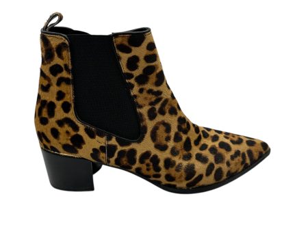 Boots Ankle Heels By Nine West In Animal Print, Size:9.5 Discount