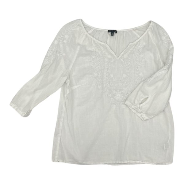 Top 3 4 Sleeve By Talbots In White, Size:M Sale