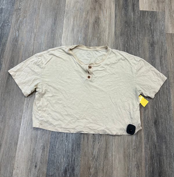 Top Short Sleeve By Everlane In Tan, Size: M Hot on Sale