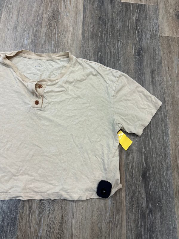 Top Short Sleeve By Everlane In Tan, Size: M Hot on Sale