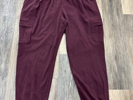 Athletic Pants By Athleta In Maroon, Size: Xl For Sale