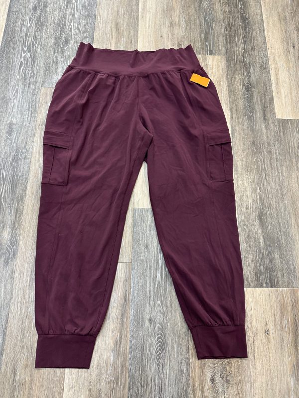 Athletic Pants By Athleta In Maroon, Size: Xl For Sale