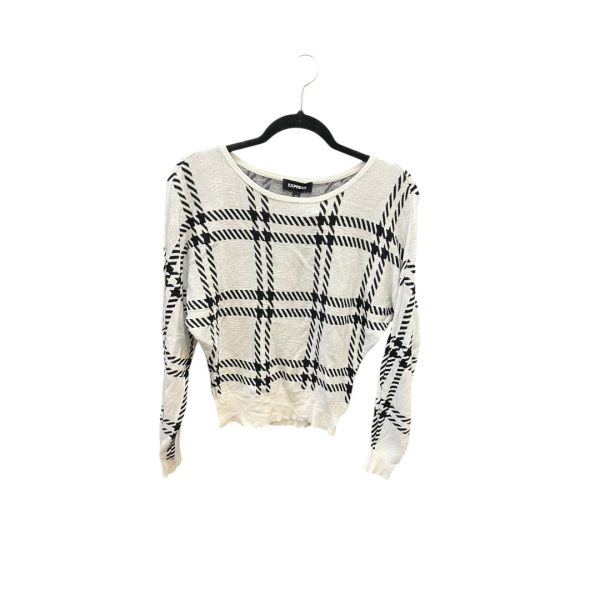 Top Long Sleeve By Express In Black & White, Size: Xs For Discount