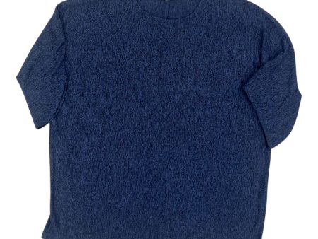 Top 3 4 Sleeve By Workshop In Blue, Size:1X on Sale