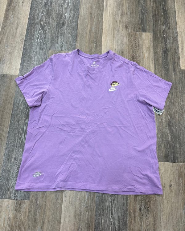 Athletic Top Short Sleeve By Nike In Purple, Size: Xxl Fashion