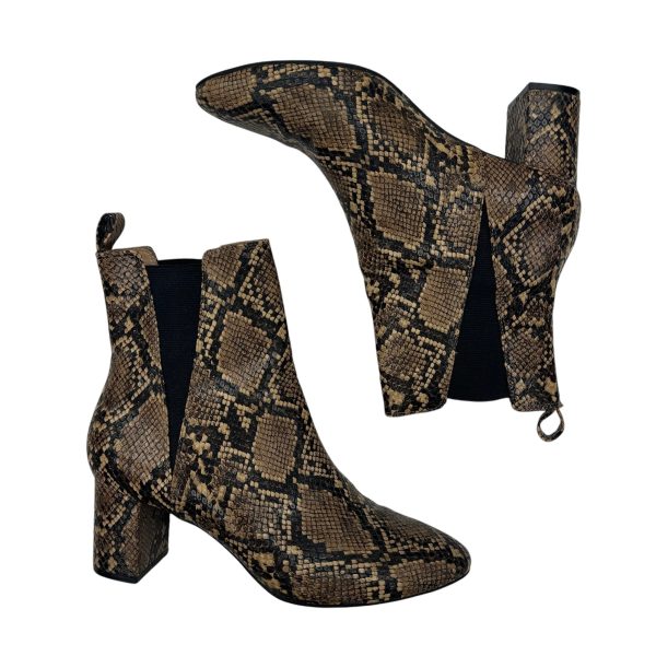 Boots Ankle Heels By H&M In Snakeskin Print, Size:8.5 Online Hot Sale