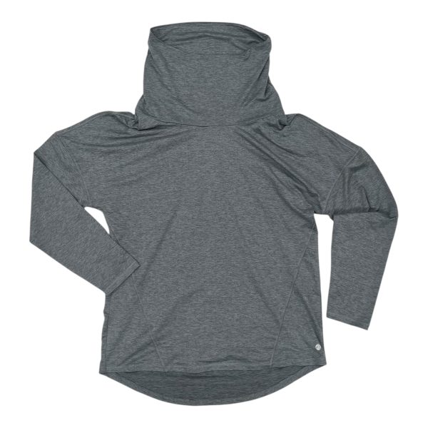 Athletic Top Ls Collar By Apana In Grey, Size:L Fashion