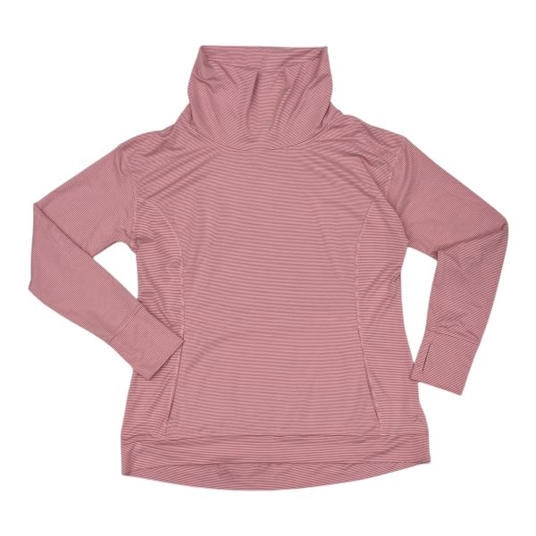 Athletic Top Ls Collar By Danskin In Pink, Size:L Online Sale