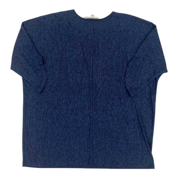 Top 3 4 Sleeve By Workshop In Blue, Size:1X on Sale