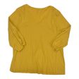 Top 3 4 Sleeve By Karen Scott In Yellow, Size:3X For Discount