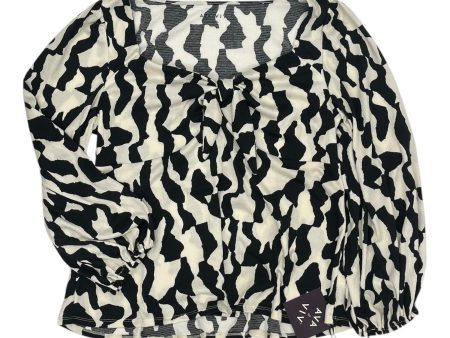 Blouse Ls By Ava & Viv In Zebra Print, Size:Xxl on Sale