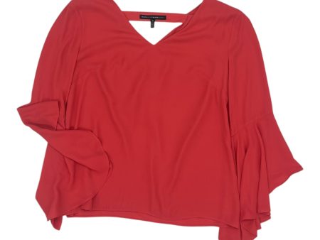 Blouse Ls By White House Black Market In Orange, Size:M Hot on Sale