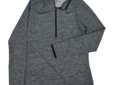 Athletic Top Ls Collar By Nike Apparel In Grey, Size:M Online Sale