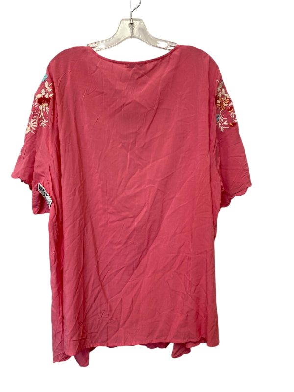 Top Short Sleeve By Andree By Unit In Pink, Size: 3x Online