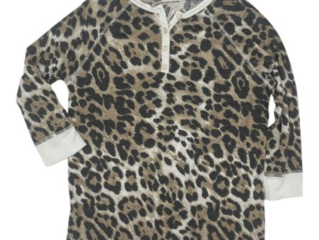 Top 3 4 Sleeve By Cherish In Animal Print, Size:L Discount