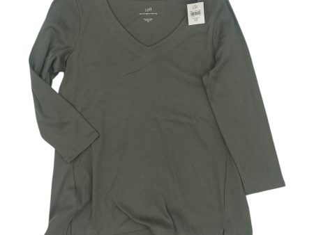 Top 3 4 Sleeve Basic By J. Jill In Green, Size:Xs Online Sale