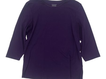 Top Ls Basic By Christopher And Banks In Purple, Size:L For Cheap