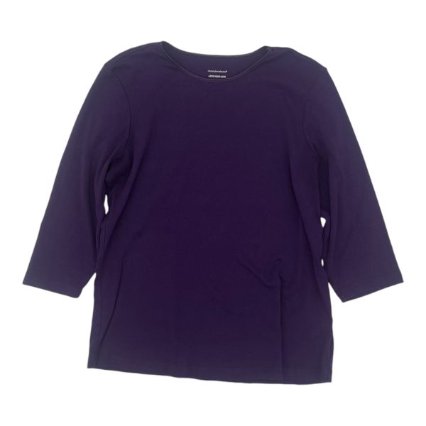 Top Ls Basic By Christopher And Banks In Purple, Size:L For Cheap