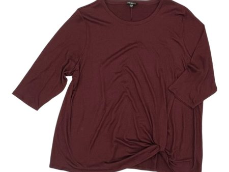 Top 3 4 Sleeve By Lane Bryant In Maroon, Size:4X Online now