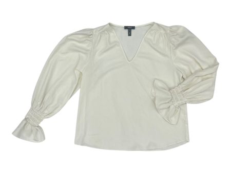 Blouse Ls By Aqua In Cream, Size:M Fashion