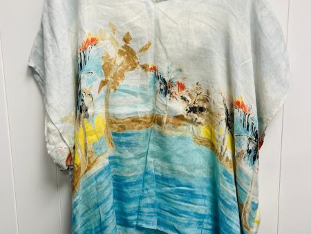 Top Short Sleeve By Chicos In Blue & Orange, Size: Xl Online Hot Sale