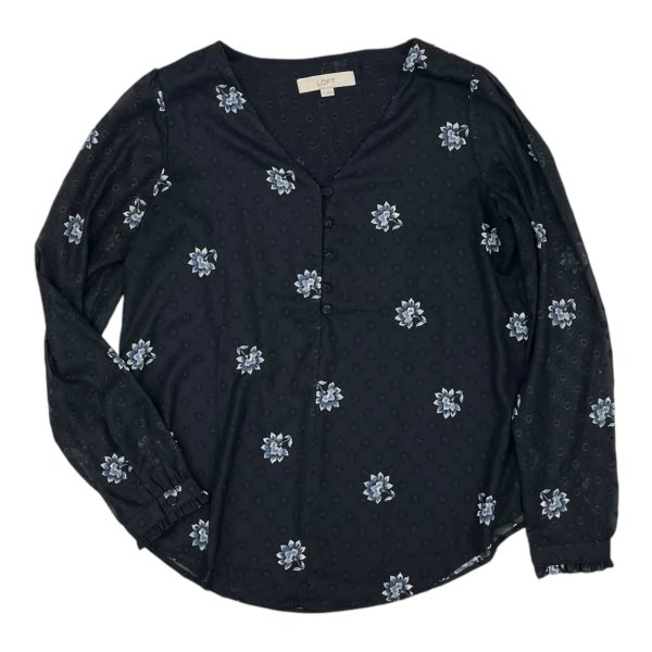 Blouse Ls By Loft In Navy, Size:S Online Sale