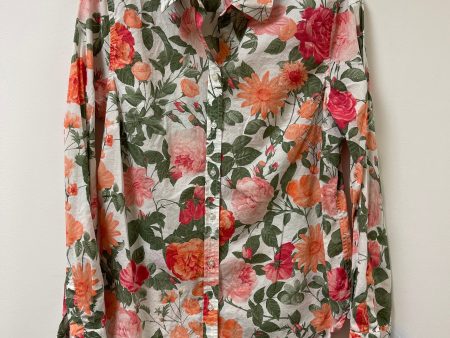 Blouse Long Sleeve By Talbots In Floral Print, Size: M For Discount