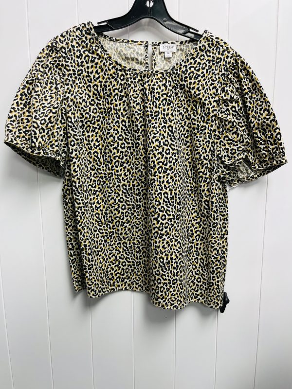 Top Short Sleeve By J. Crew In Animal Print, Size: Xl Online Hot Sale