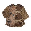 Blouse 3 4 Sleeve By Cmb In Brown & Tan, Size:S on Sale