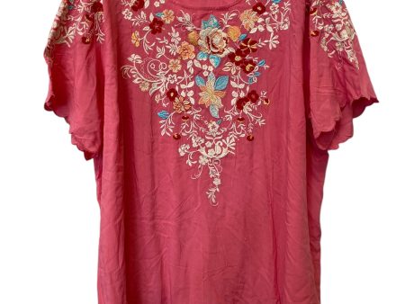 Top Short Sleeve By Andree By Unit In Pink, Size: 3x Online