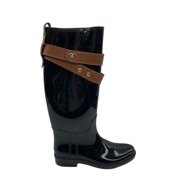 Boots Designer By Coach In Black & Brown, Size:7 Online