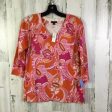 Top Long Sleeve By Talbots In Orange & Pink, Size: M Discount