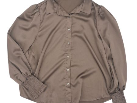 Blouse Ls By Entro In Brown, Size:L For Sale