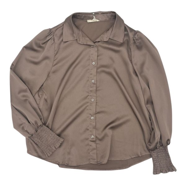 Blouse Ls By Entro In Brown, Size:L For Sale