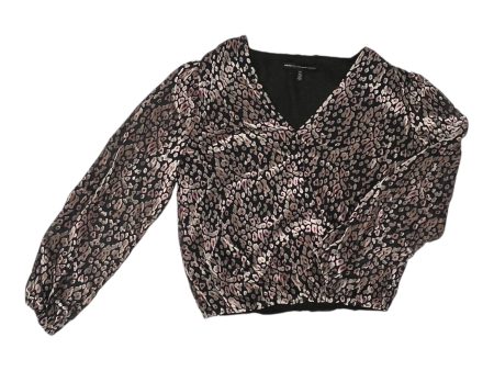 Blouse Ls By White House Black Market In Animal Print, Size:Xs Discount