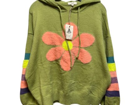 Flower Hooded Sweater By Easel In Green, Size: M Supply