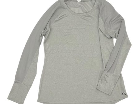 Athletic Top Ls Crewneck By Reebok In Grey, Size:Xl Discount