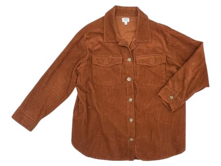 Jacket Shirt By Time And Tru In Brown, Size:Xxl Online now