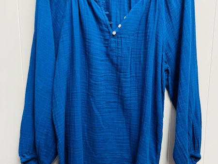 Top Long Sleeve By Old Navy In Blue, Size: S Sale