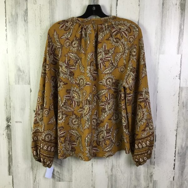 Top Long Sleeve By Evereve In Tan, Size: Xl Online Sale