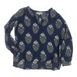 Blouse Ls By Loft In Blue, Size:M Hot on Sale