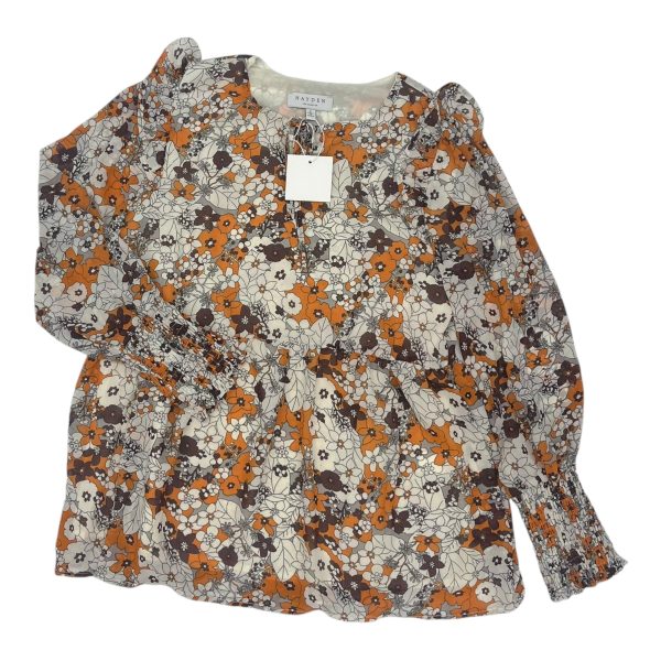 Blouse Ls By Hayden La In Cream & Orange, Size:S Supply