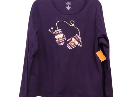 Top Ls Basic By Croft And Barrow In Purple, Size:Xl on Sale