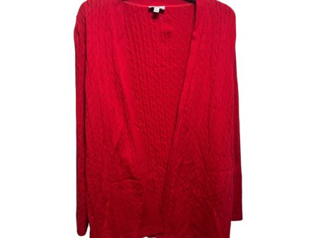 Sweater Cardigan By Kim Rogers In Red, Size: Xl Cheap