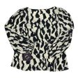 Blouse Ls By Ava & Viv In Zebra Print, Size:Xxl on Sale