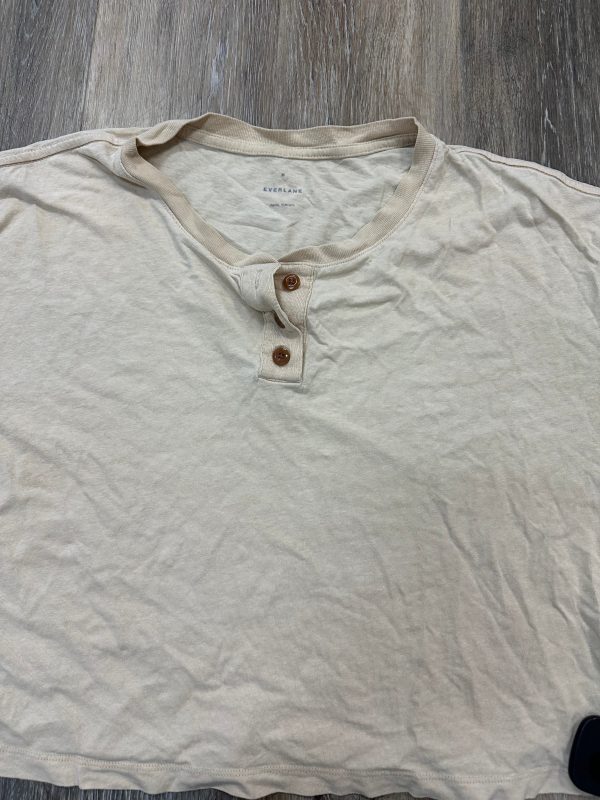 Top Short Sleeve By Everlane In Tan, Size: M Hot on Sale