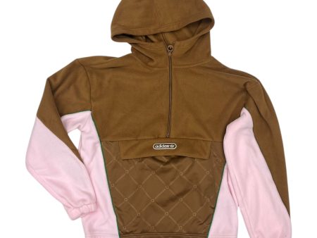 Athletic Top Ls Hoodie By Adidas In Brown & Pink, Size:Xs For Cheap