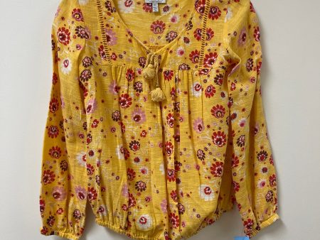 Top Long Sleeve By Sofia By Sofia Vergara In Yellow, Size: Xs Supply